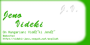 jeno videki business card